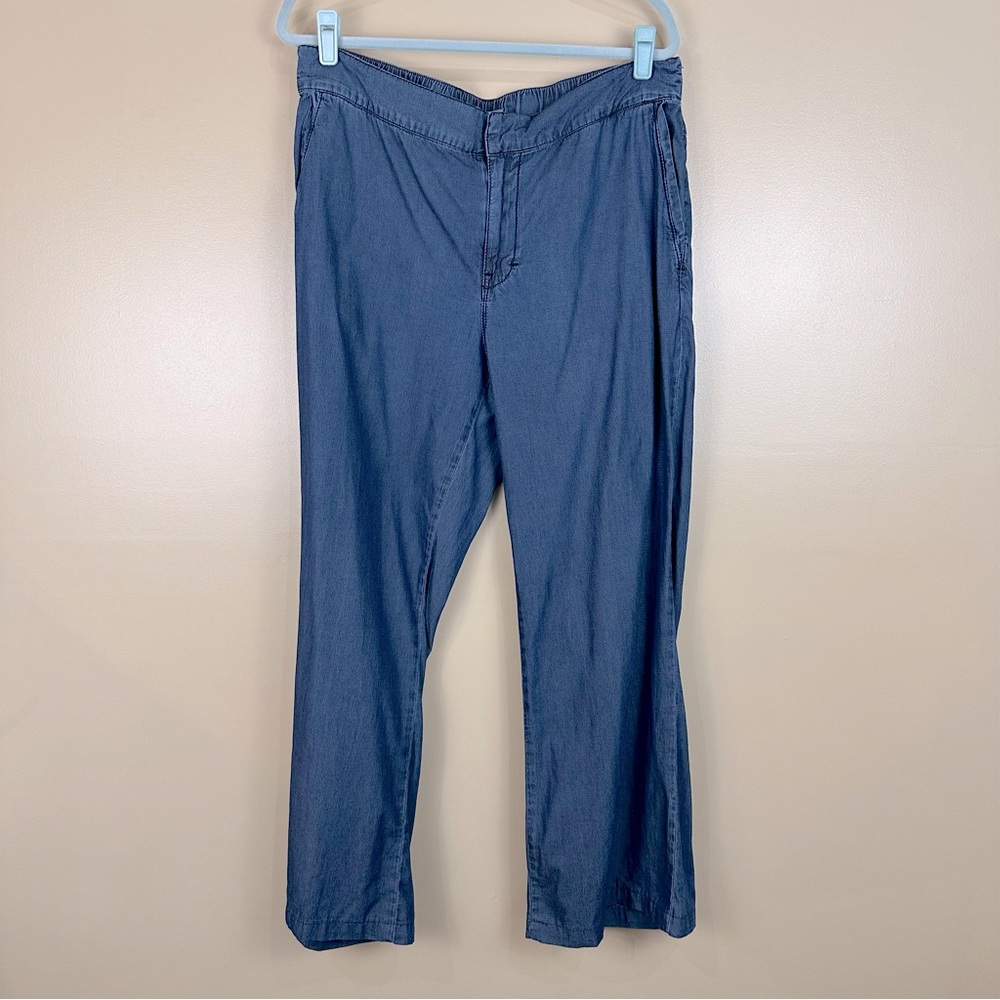 Melissa McCarthy Seven7 Womens Flat Front Elastic Waist Wide Leg Pants Jeans 14W